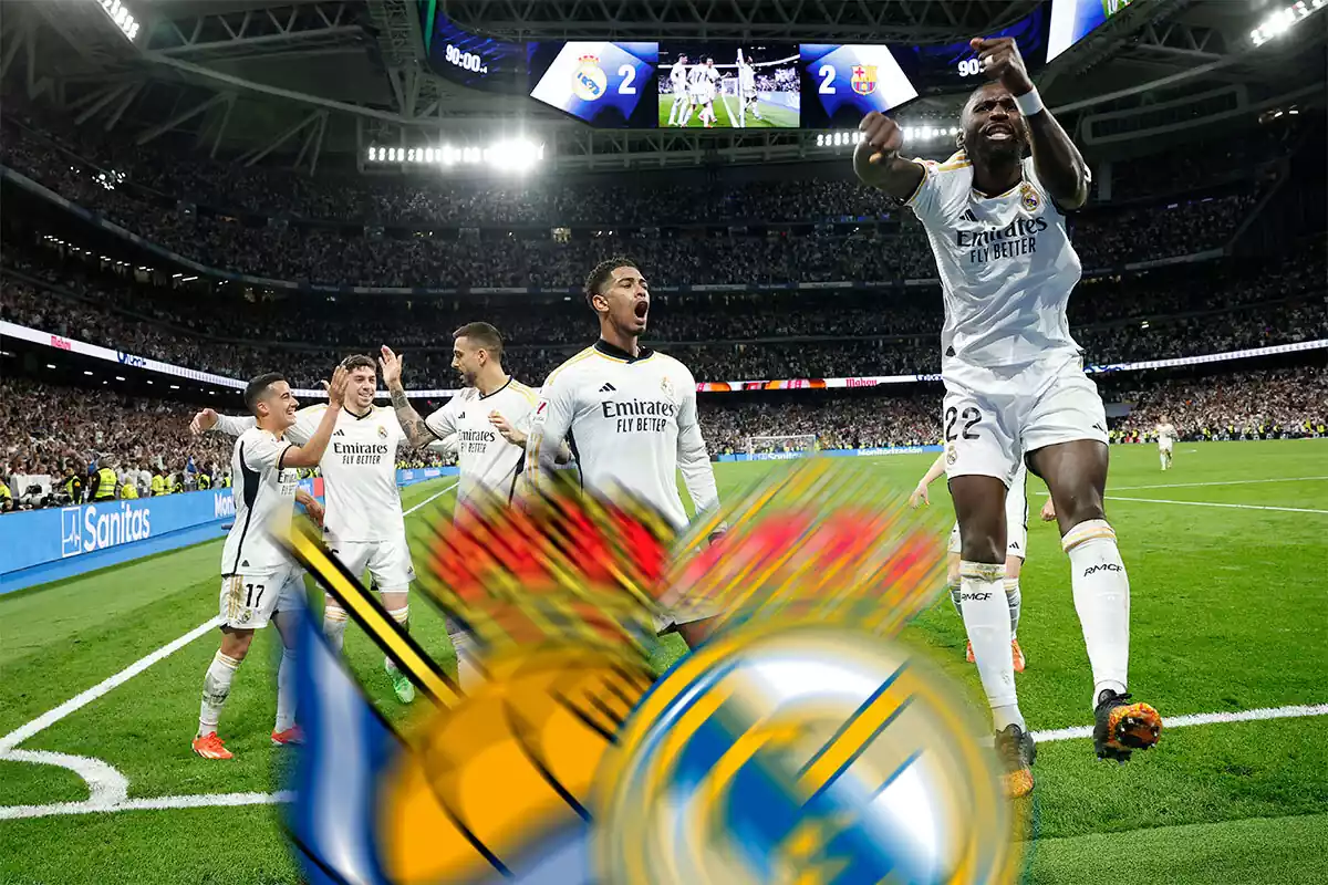 Los jugadores del Real Madrid celebrando un gol en el Santiago Bernabéu