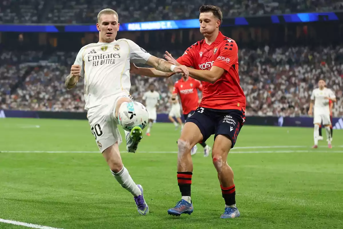Osasuna no cede a las presiones del Barça y no denunciará al Real Madrid por la alineación de Mastantuono