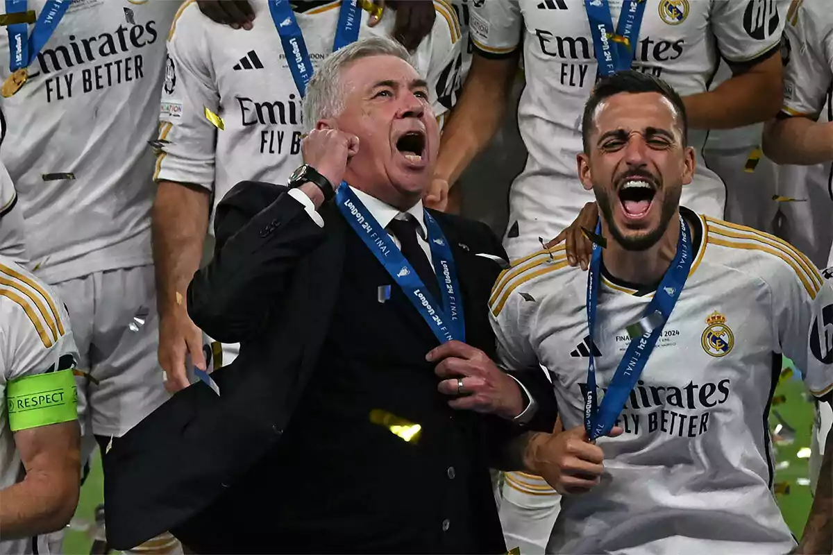 Ancelotti celebra la Decimoquinta del Real Madrid