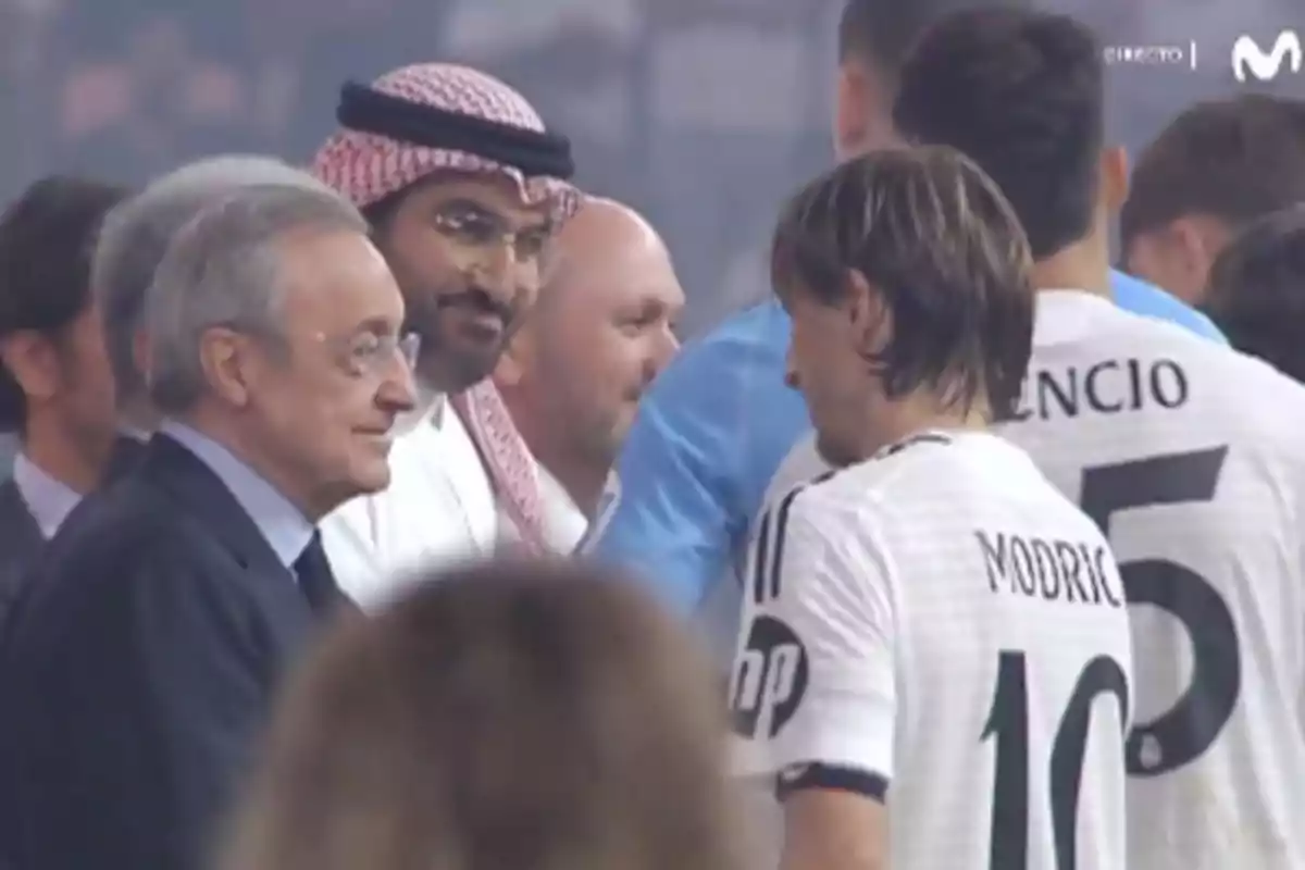 Esto es lo que le dijo Florentino a Modric al final del partido