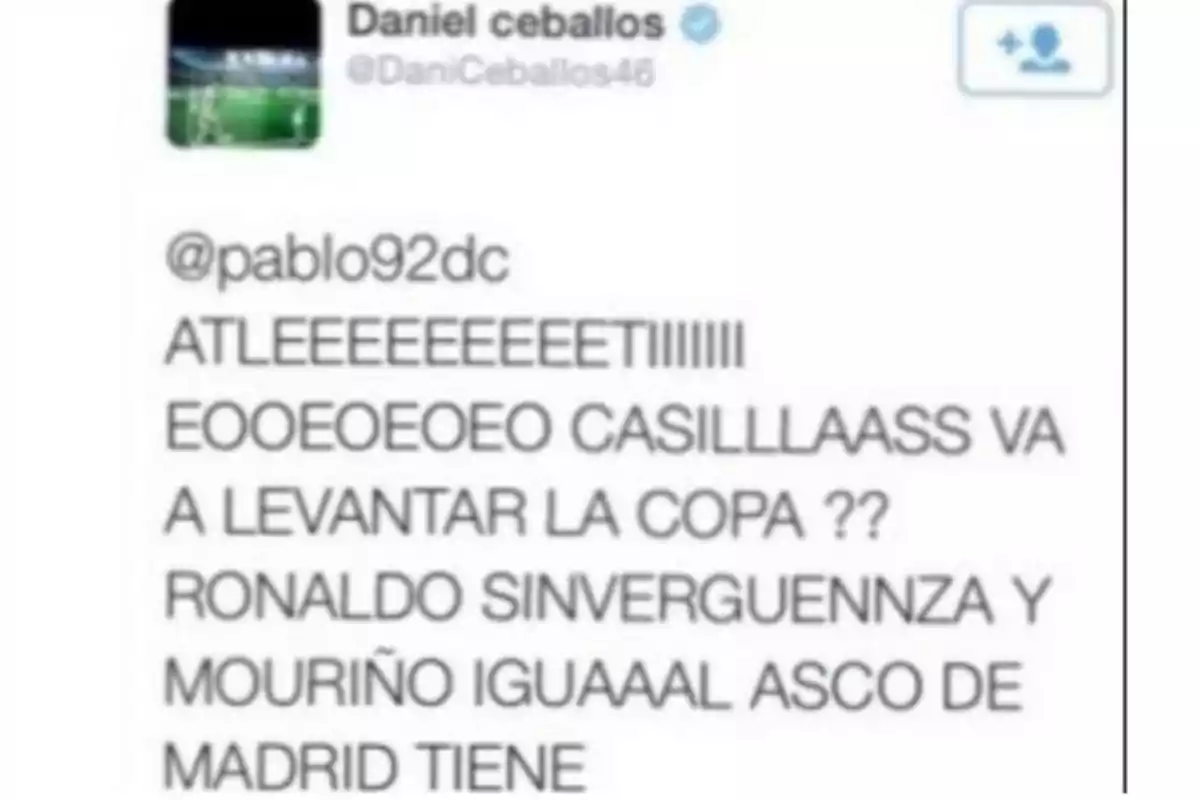 Screenshot of a tweet criticizing soccer players and a team. Screenshot of a tweet criticizing soccer players and a team.