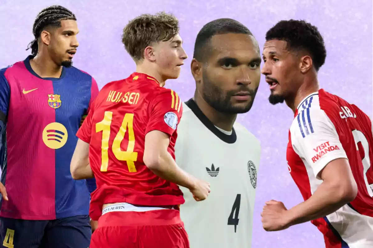 Los cuatro centrales de moda en el fútbol europeo