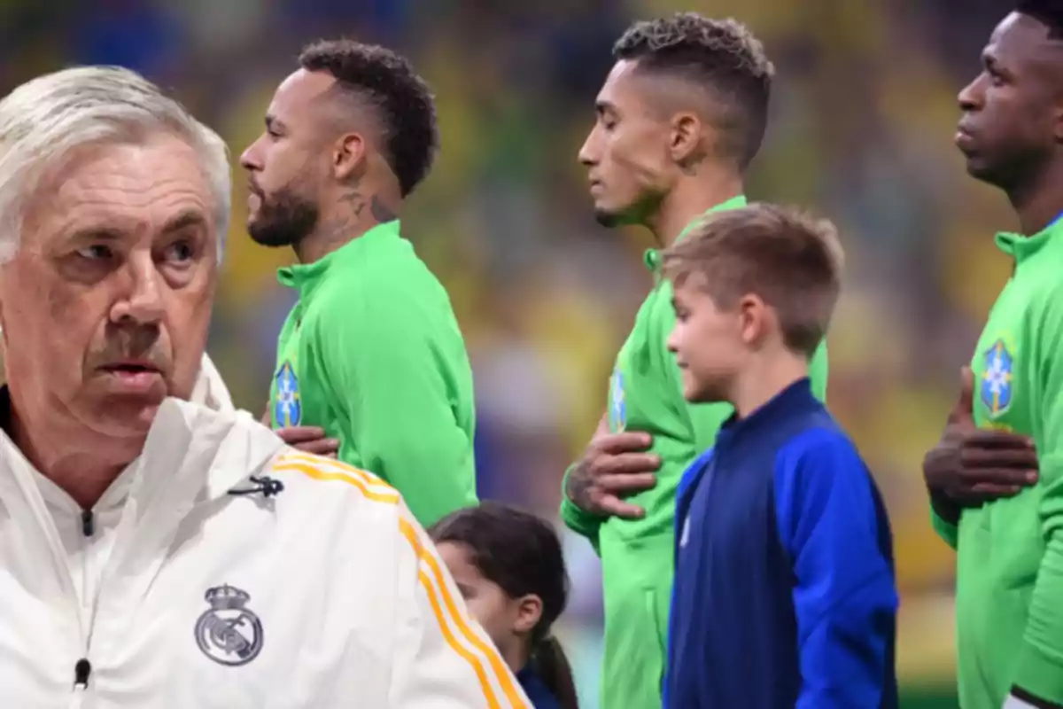 Carlo Ancelotti tendrá que lidiar con Vinícius, Raphinha y Neymar