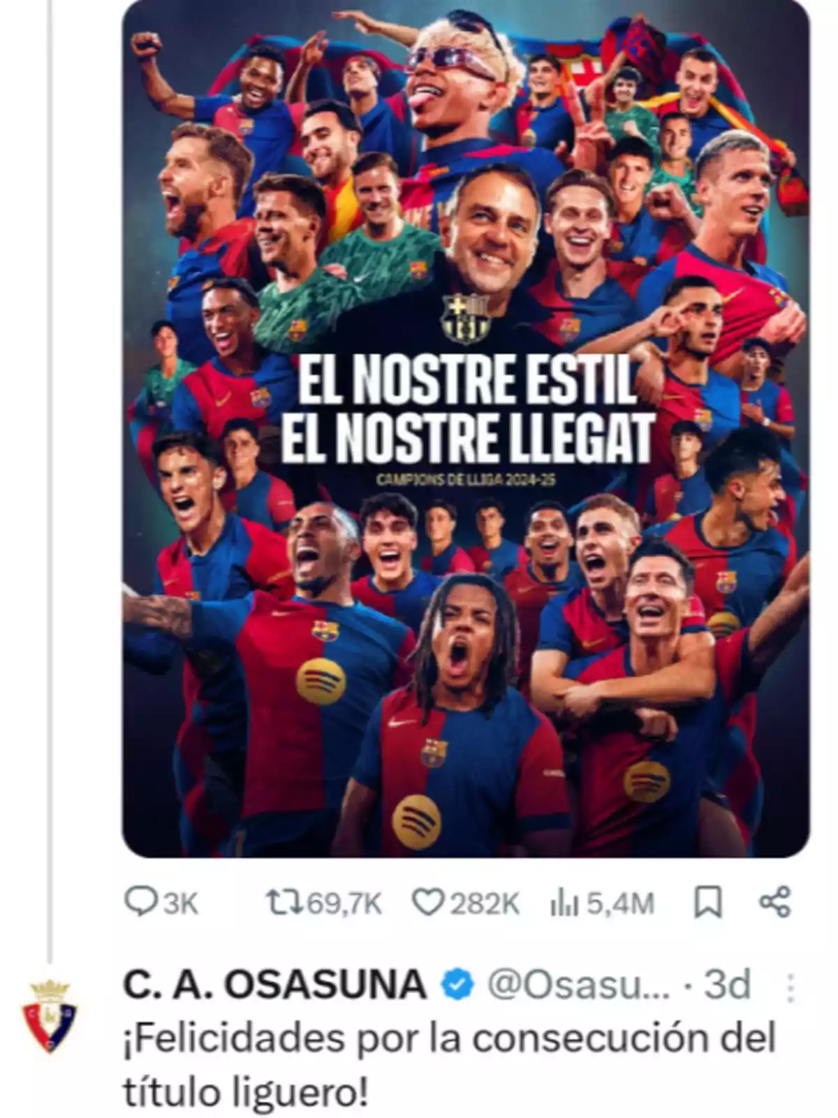 A collage of players celebrating with the text A collage of players celebrating with the text