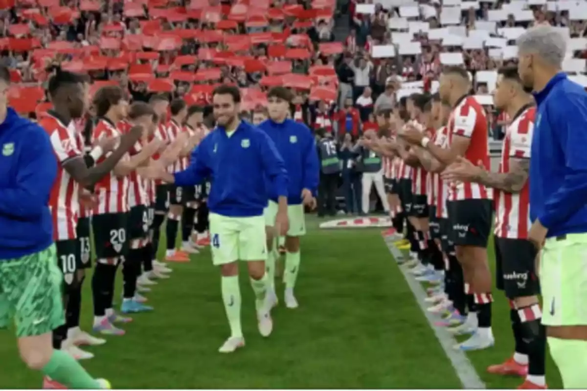 San Mamés mostró su hostilidad al pasillo del Athletic al campeón de LaLiga