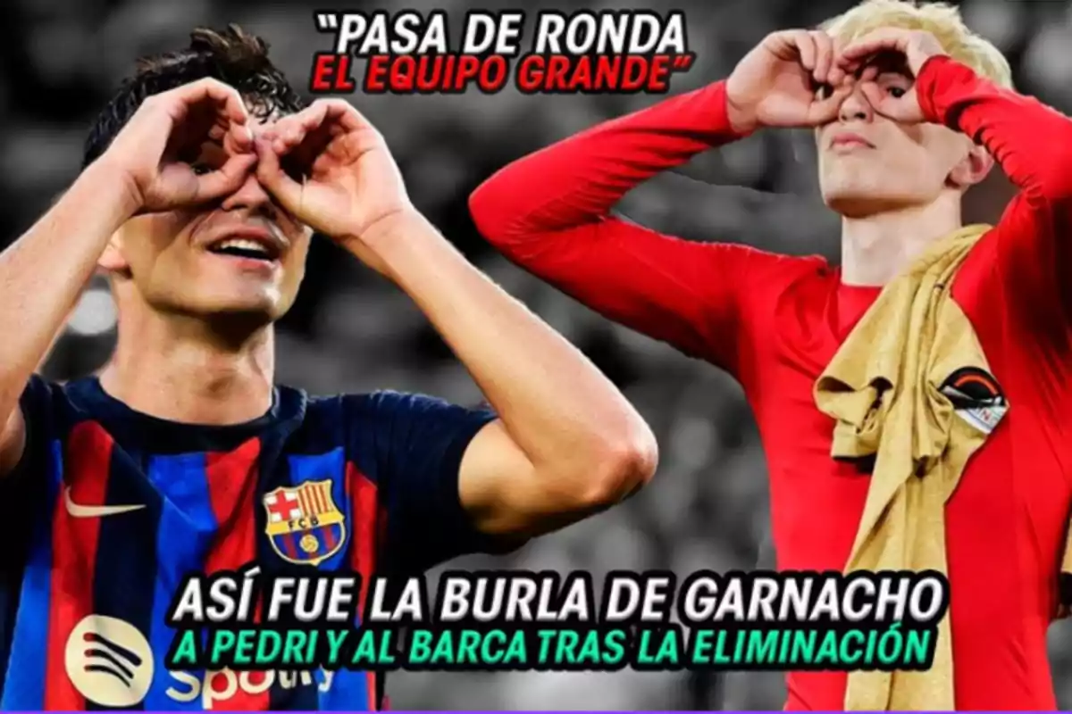 Así se burló Garnacho del Barça y de Pedri