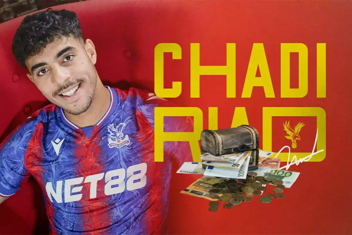 Chadi Riad posa como nuevo jugador del Crystal Palace, por encima dinero