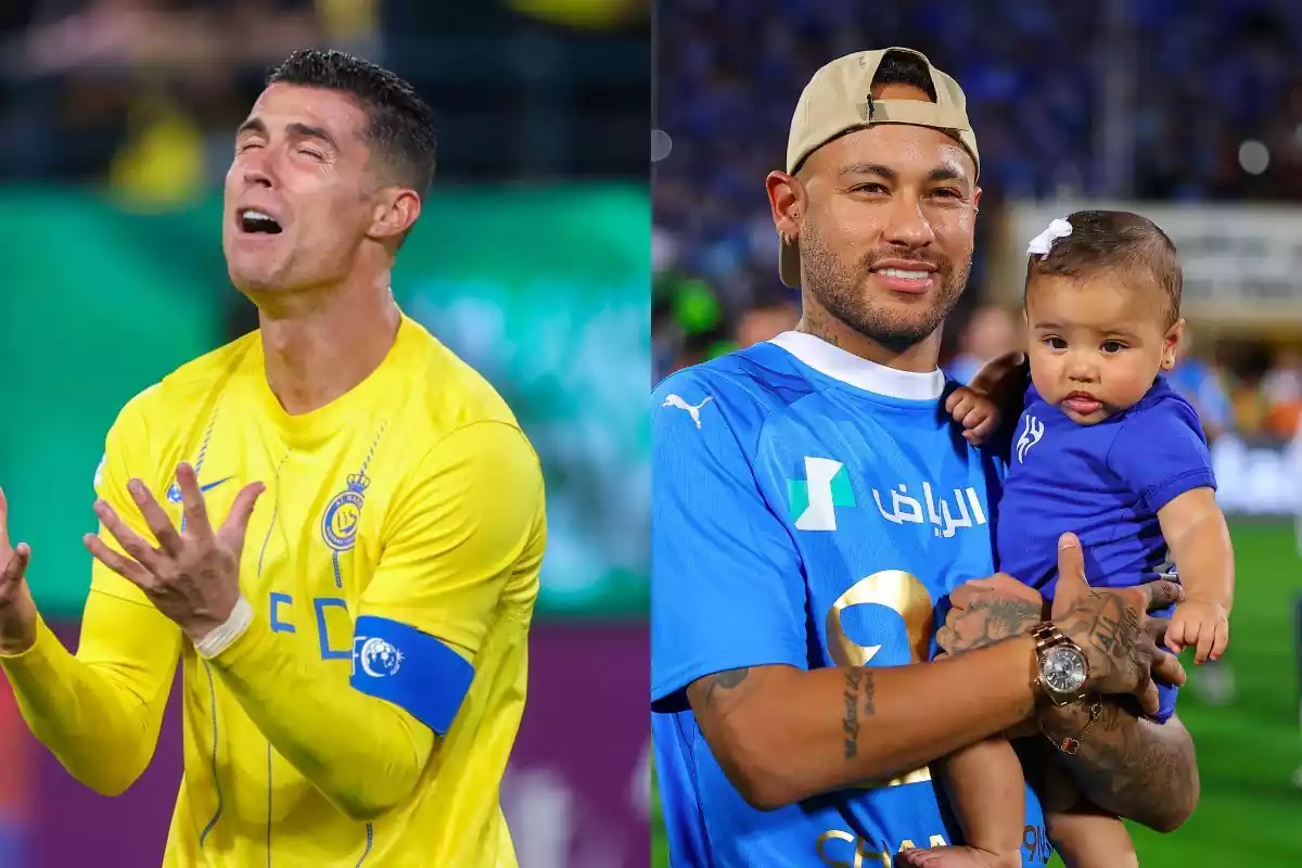 Cristiano Ronaldo se queja, Neymar celebra con su hijo en brazos