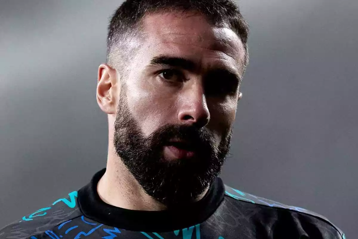 Dani Carvajal in close-up with a serious face