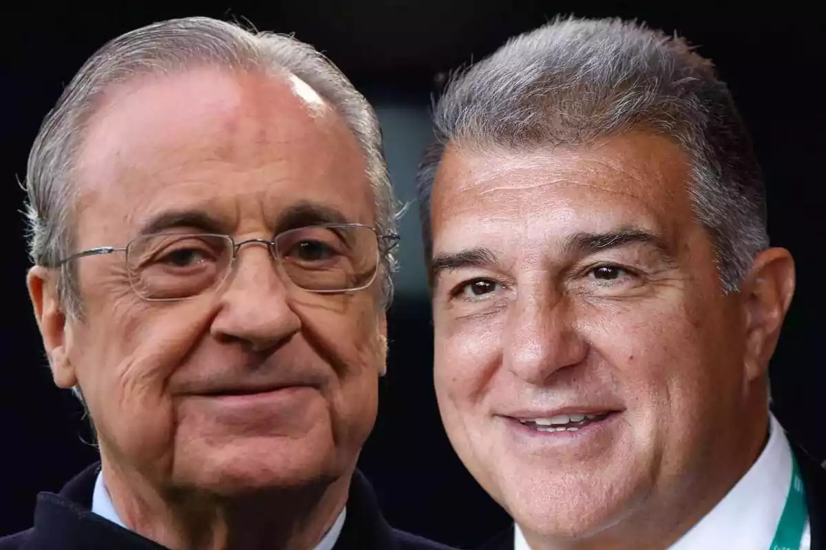 Montaje de Florentino Pérez y Joan Laporta