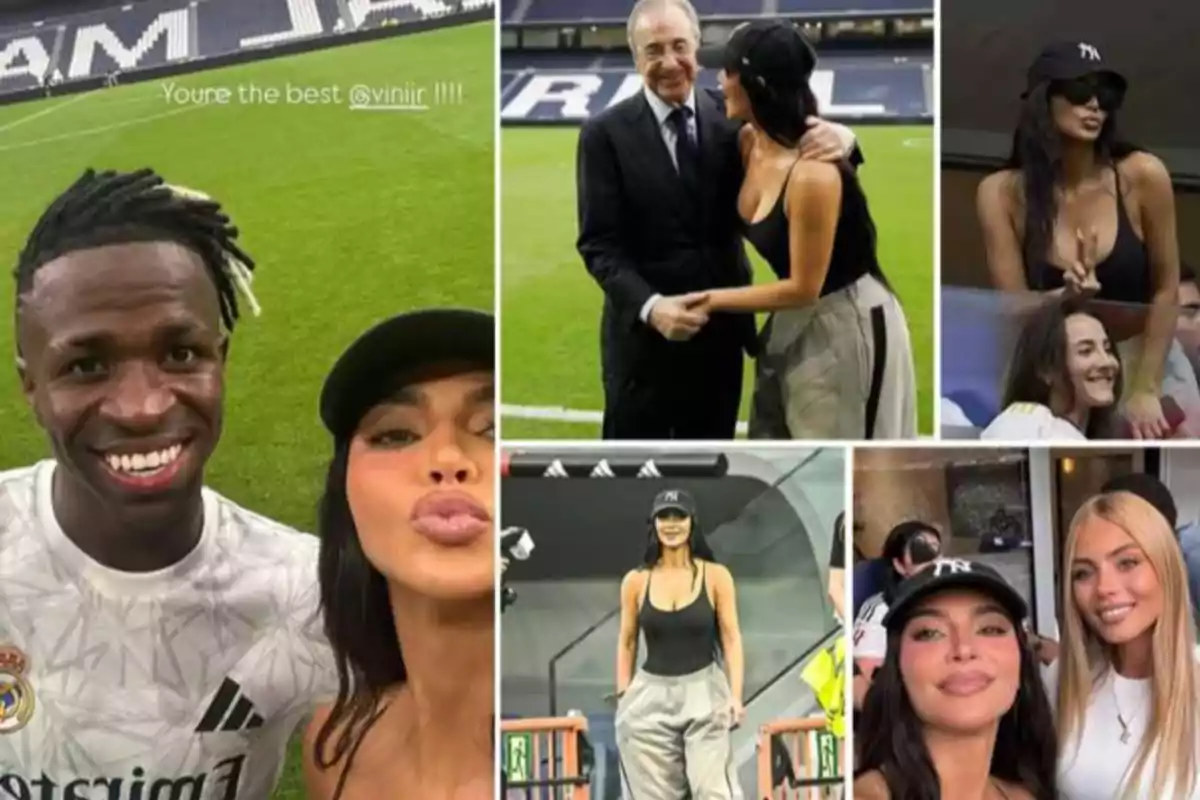 A visita de Kim Kardashian ao Bernabéu foi muito intensa