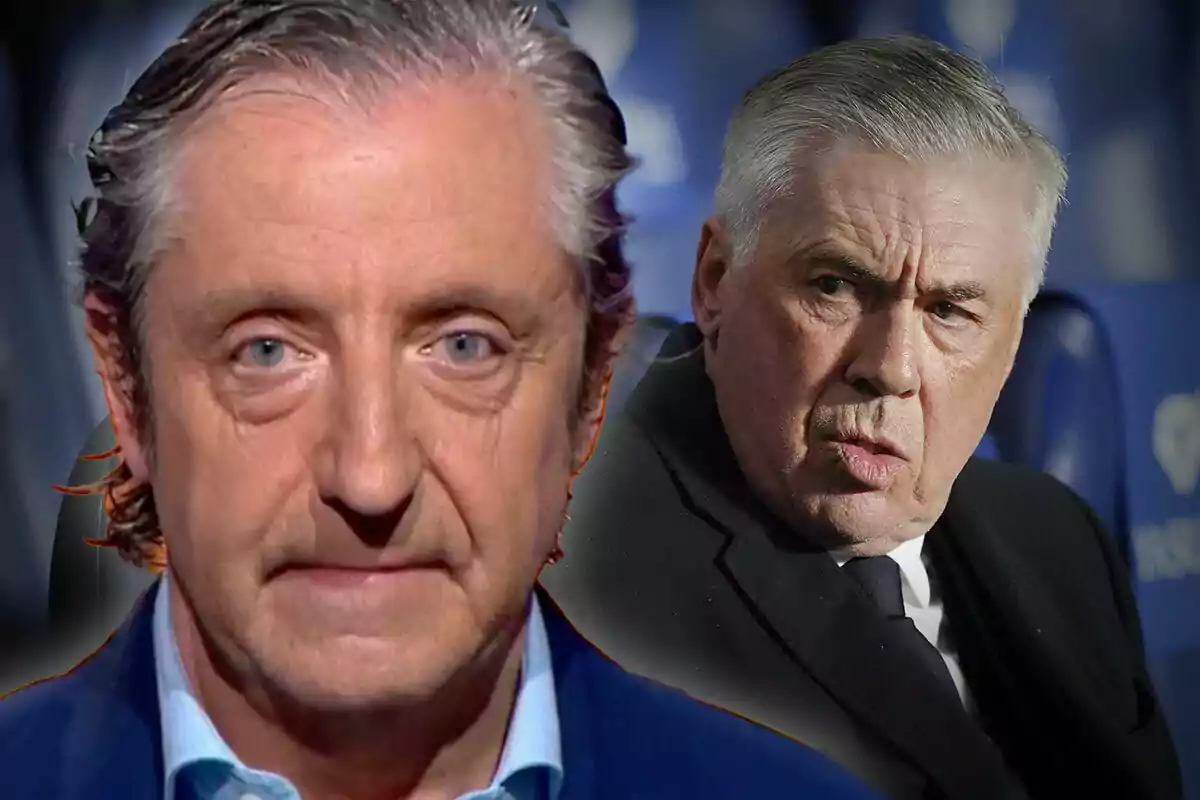 Dos hombres mayores con expresiones serias, uno en primer plano y otro en el fondo.