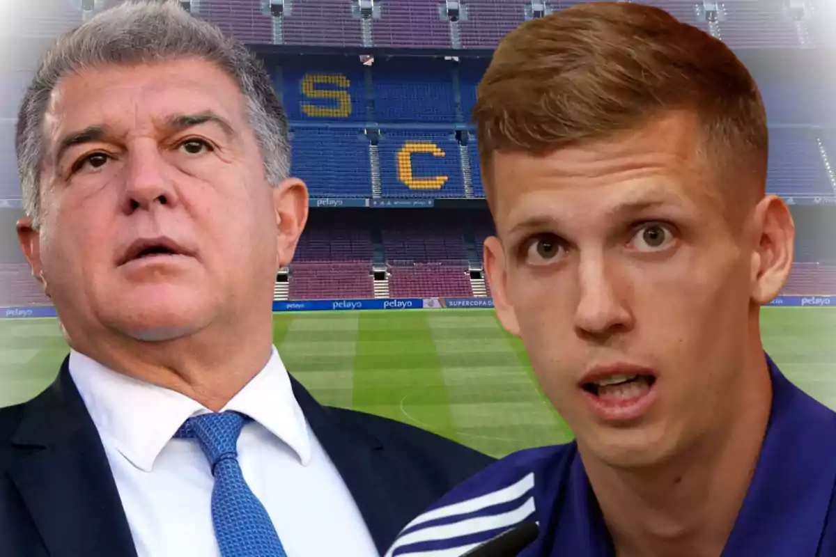 Joan Laporta y Dani Olmo