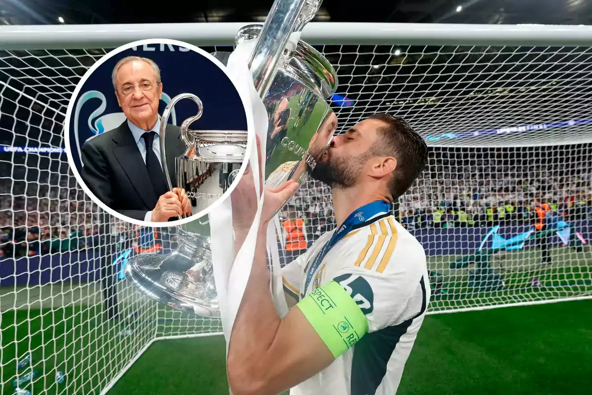 Nacho besa la Champions, Florentino posa con la Decimoquinta