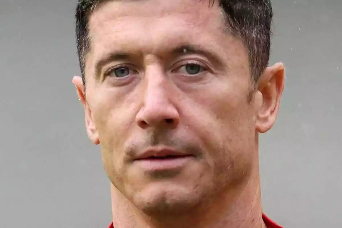 Primer plano de Robert Lewandowski