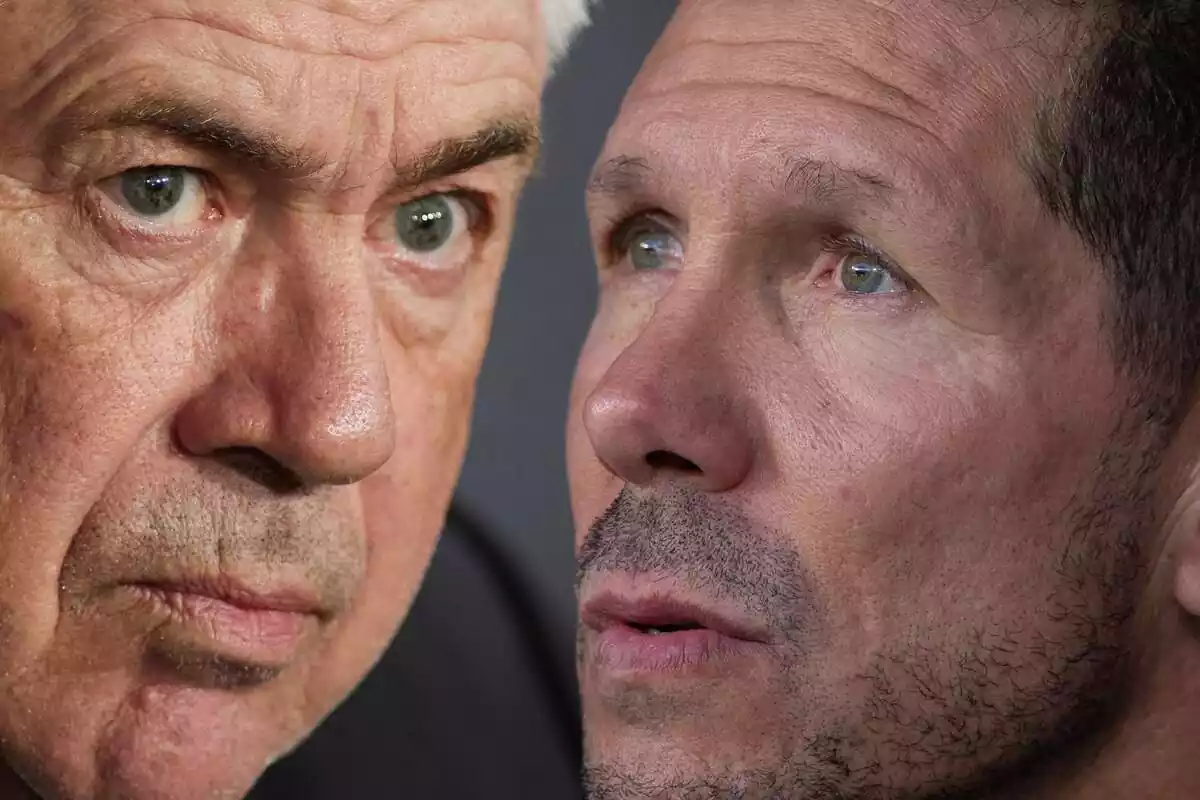 Simeone y Carlo Ancelotti, cara a cara